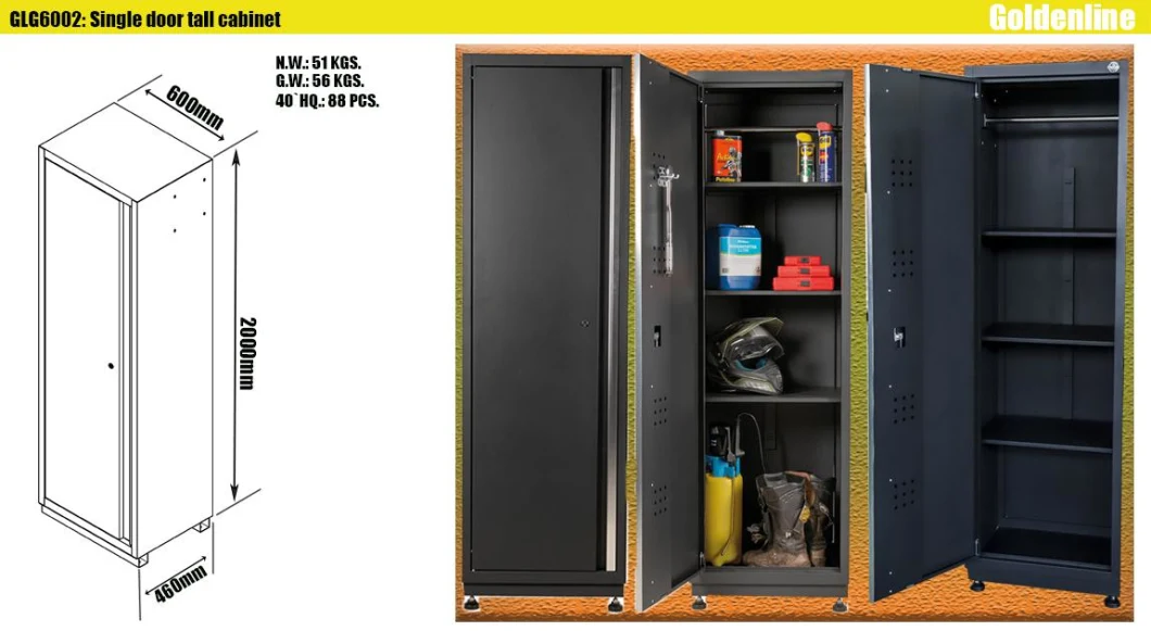 Goldenline Garage Series Large Black Metal Combined Tool Cabinets Supplier